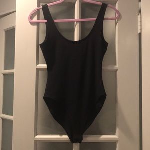 Black bodysuit with open back